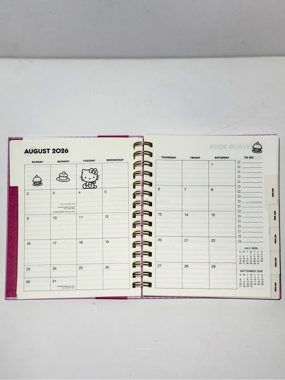 2026-2027 Sanrio Hello Kitty 17-month Monthly Planner (Polka Dot)